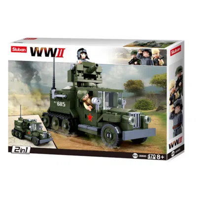 Sluban Wwii Gaz Half-track 2-in-1 Building Brick Kit (243 Pcs)