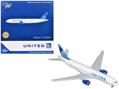 Geminijets Boeing 777-200er Commercial Aircraft With Flaps Down "united Airlines" (n798ua) White With Blue Tail
