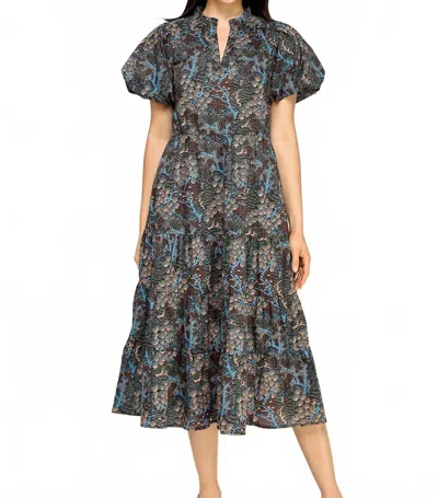 Ellison Lexi Midi Dress In Black In Black