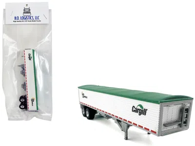 Ho Logistics Replicas Covered Grain Trailer White With Green Tarp "sunglo - Cargill" 1/87 (ho) Plastic Model Car