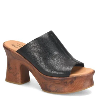 Kork-ease ® Cassia Block Heel Platform Sandal In Black