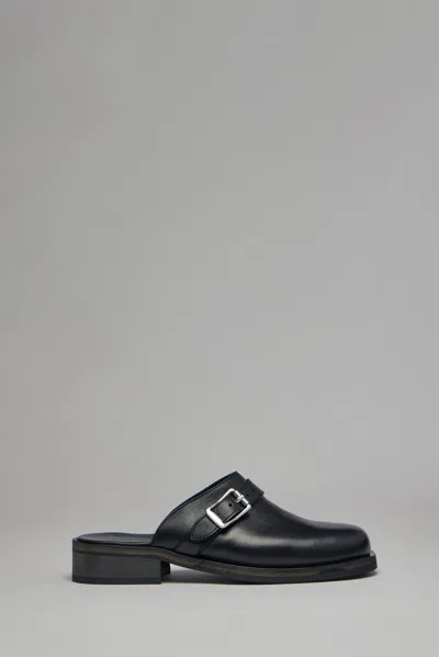 Our Legacy Camion Leather Mule With Buckle In Black