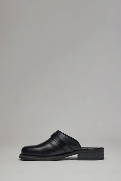 Our Legacy Camion Leather Mule With Buckle In Black