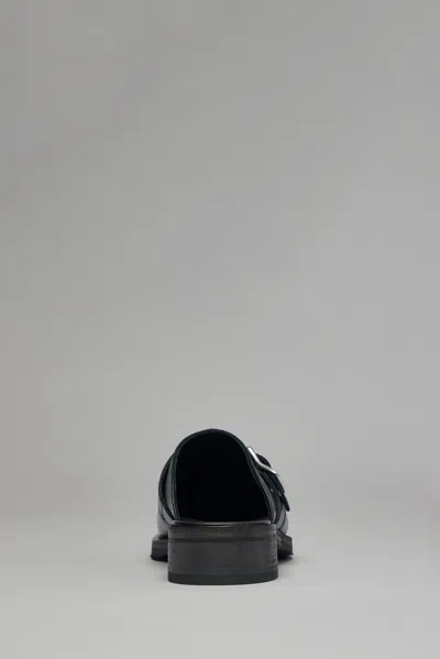 Our Legacy Camion Leather Mule With Buckle In Black