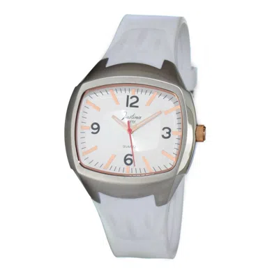 Justina Rubber Dress Watch In White