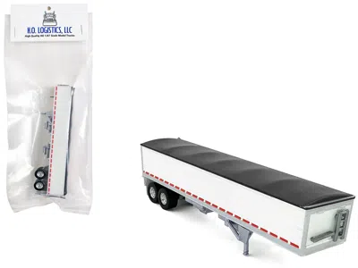 Ho Logistics Replicas Covered Grain Trailer White With Black Tarp 1/87 (ho) Plastic Model Car By Ho Logistics