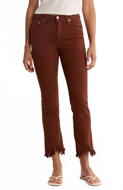 Simkhai River High Rise Straight Crop Jean In Anise In Brown
