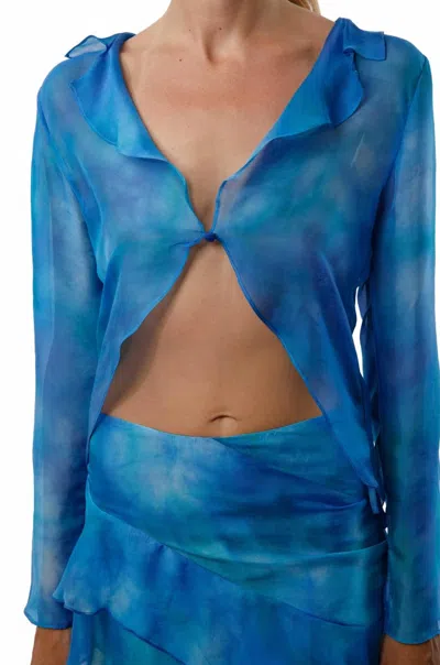 Caro Luna Manu Open Shirt In Blue In Blue