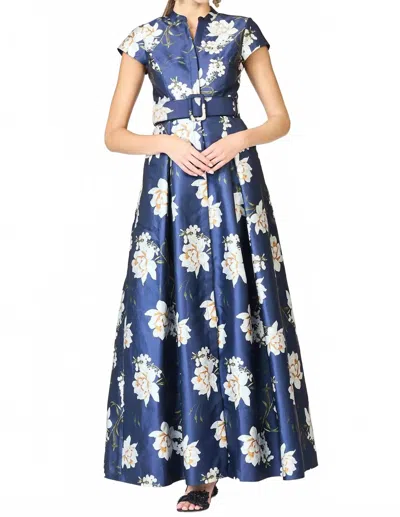 Sachin & Babi Marta Maxi Dress In Navy Narcissus In Blue