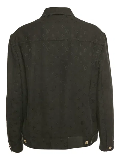 Pre-owned Louis Vuitton Monogram-jacquard Jacket In Black
