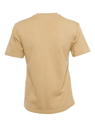 Pre-owned Off-white Logo-embroidered T-shirt In Neutral