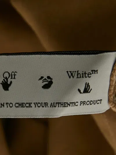 Pre-owned Off-white Logo-embroidered T-shirt In Neutral