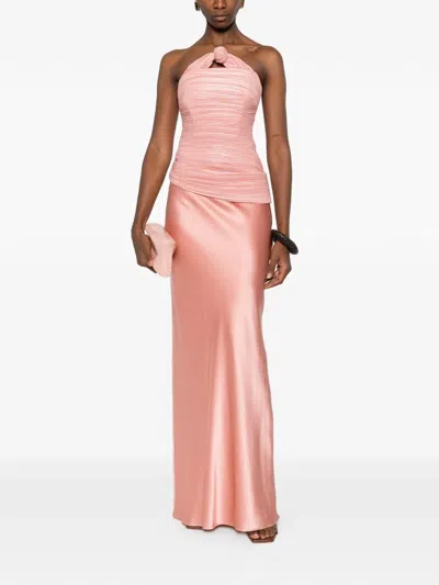 Cult Gaia Chantel Maxi Skirt In Pink