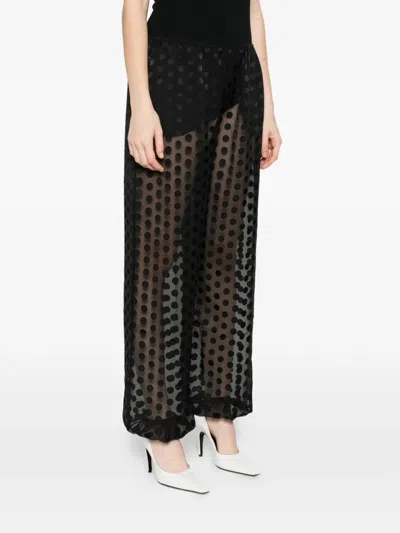 The Frankie Shop Orissa Sheer-finish Baloon Trousers In Black