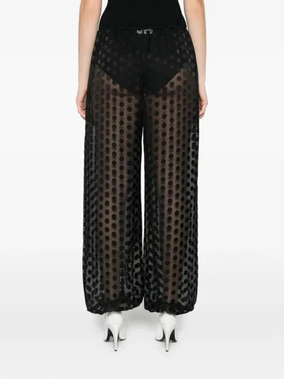 The Frankie Shop Orissa Sheer-finish Baloon Trousers In Black