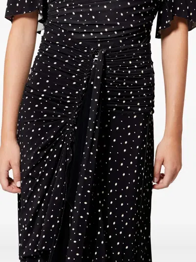 Isabel Marant Gyelle Polka-dot Gathered-waist Skirt In Black