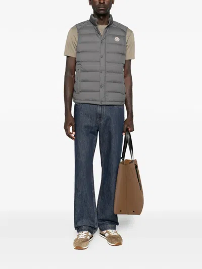 Moncler Zip Quilted Gilet In Multi
