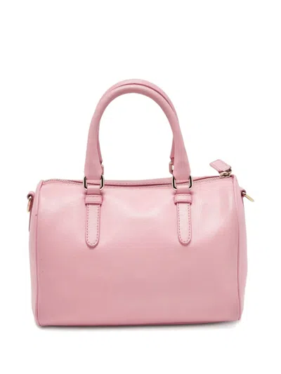 Pre-owned Versace Medusa Leather Tote Bag In Pink