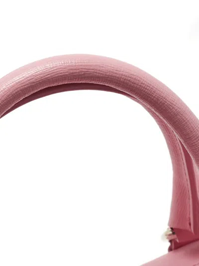 Pre-owned Versace Medusa Leather Tote Bag In Pink