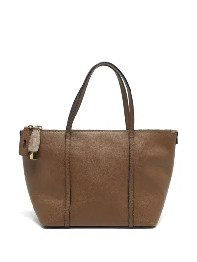 Pre-owned Dolce & Gabbana Miss Escape Leather Tote Bag In Brown