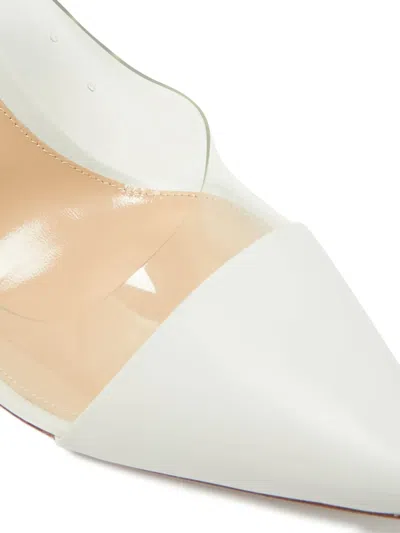 Pre-owned Gianvito Rossi Plexi Leather Pumps In White