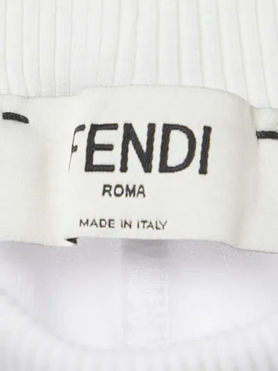 Pre-owned Fendi Side-stripe Track Pants In White