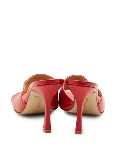 Pre-owned Bottega Veneta Lido Woven Sandals In Red