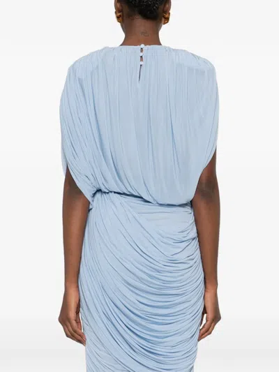 Magda Butrym Pleated Blouse In Blue