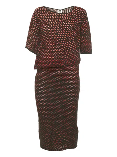 Pre-owned Missoni Knitted Flared Mini Dress In Black