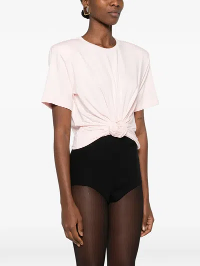 Magda Butrym Knotted T-shirt In Pink