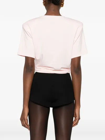 Magda Butrym Knotted T-shirt In Pink