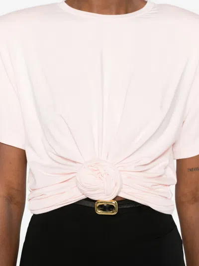 Magda Butrym Knotted T-shirt In Pink