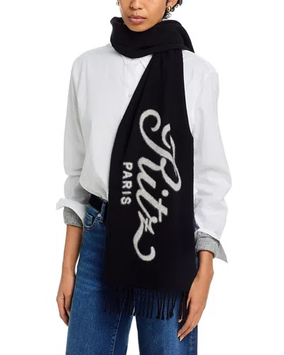 Frame The Ritz Wool Scarf In Black