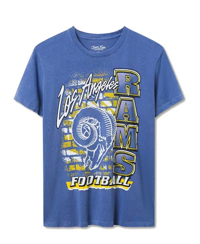 Junk Food Clothing Women's Nfl Los Angeles Rams Brick Vintage Tee In Blue