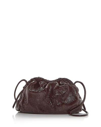 Mansur Gavriel Mini Cloud Leather Clutch In Burgundy