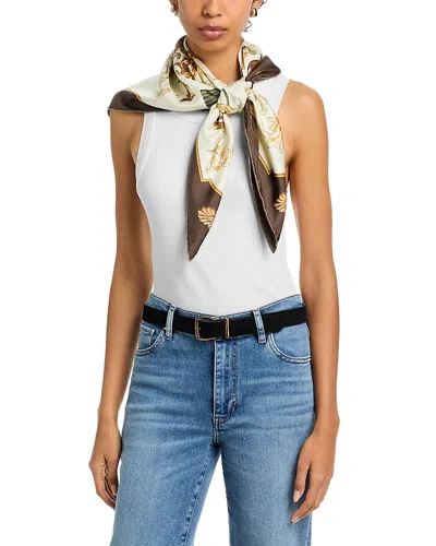 Frame The Ritz Silk Scarf In Gray