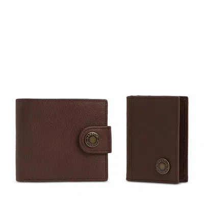 Barbour Padbury Leather Wallet And Cardholder Set In Brown