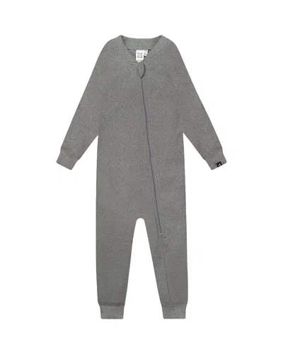 Deux Par Deux Unisex One Piece Thermal Underwear - Little Kid In Gray