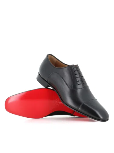 Christian Louboutin Seriox Cap-toe Leather Oxford Shoes In Black