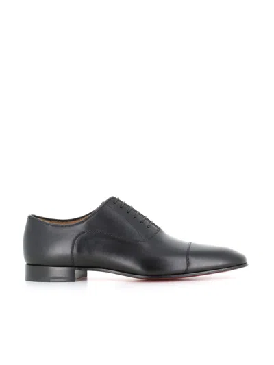 Christian Louboutin Seriox Cap-toe Leather Oxford Shoes In Black