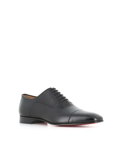 Christian Louboutin Seriox Cap-toe Leather Oxford Shoes In Black