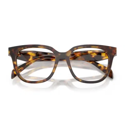 Prada Pr C11v 14l1o1 Miele Tartarugato Glasses In Brown