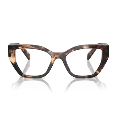 Prada Pr A16v 14p1o1 Caramello Tartarugato Glasses In Brown