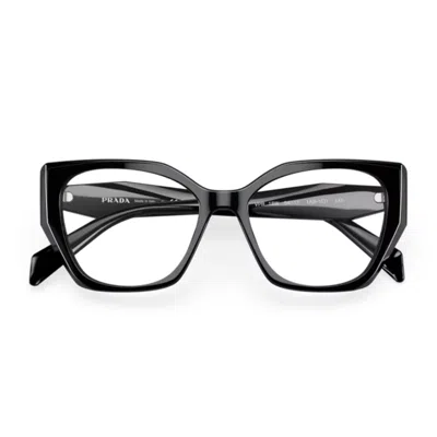 Prada Pr 18wv 1ab1o1 Nero Glasses In Black