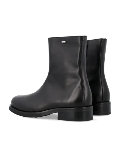 Our Legacy Camion Leather Boots With Zip In Black