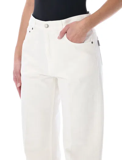 Haikure Bonnie Bull Denim Wide Leg Trousers In White