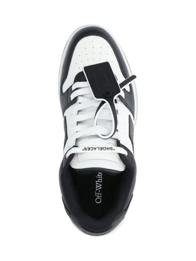 Off-white Out Of Office Arrow-detail Leather Low-top Sneakers In Black