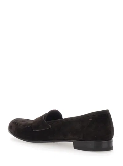 Lidfort Penny-slot Loafers In Brown