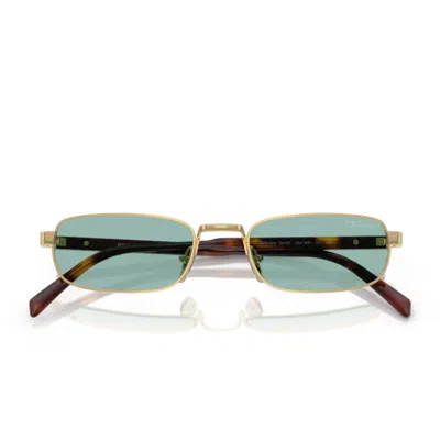 Prada Pr B54s 5ak40k Oro Sunglasses In Green