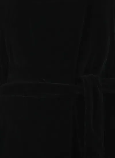 Herno Velvet Padded Coat In Black